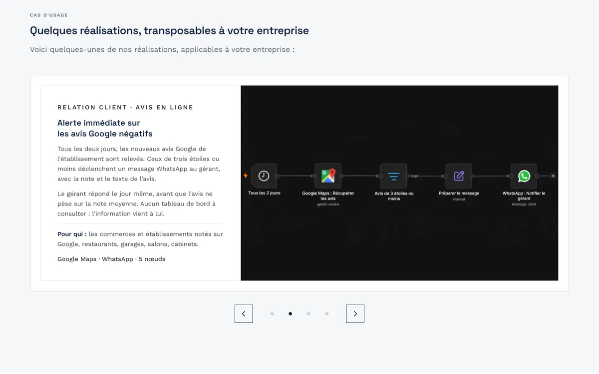 Un cas d'usage détaillé : l'alerte sur les avis Google négatifs